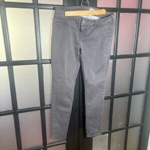 Maurices Charcoal Gray Skinny Jeans Size Large Regular Stretch Mid Rise